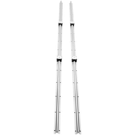 Linear Guide Rail Set, SBR16 2000mm, 2 PCS 78.7 in/2000 mm SBR16 Guide Rails and 4 PCS SBR16UU Slide Blocks, Linear Rails and Bearings Kit for Automated Machines DIY Project CNC Router Machines