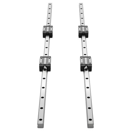 Linear Rail Guide Kit, HGR20, 2Pcs 1000 mm (39.4 inch) Linear Motion Rails and 4Pcs Bearing Slide Blocks, Anti Rust and High Precision Kit, for DIY, CNC Routers, Lathes, Mills, 3D Printers