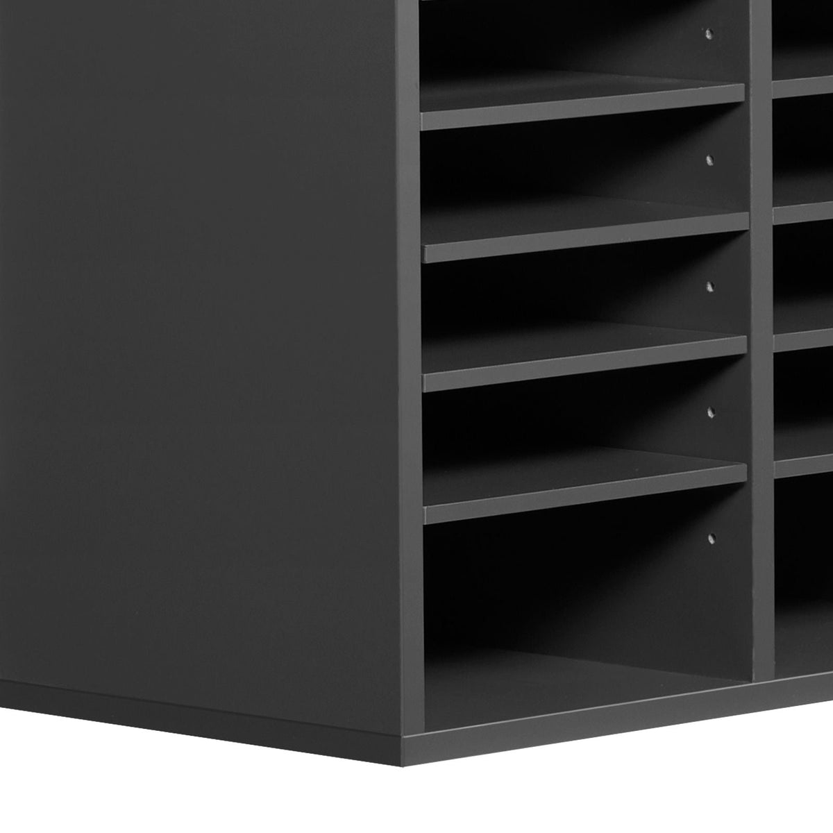 Literature Organizer, 36 Compartments Office Mailbox with Adjustable Shelves, Wooden Mailbox Sorter Medium Density Fiberboard Office Home Classroom Storage for Files, Documents, Papers, Grey