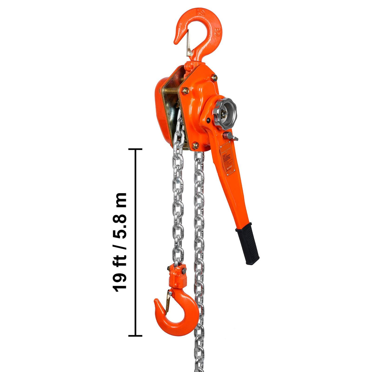 Manual Lever Chain Hoist, 3 Ton 6600 lbs Capacity 20 FT Come Along, G80 Galvanized Carbon Steel with Weston Double-Pawl Brake, Auto Chain Leading & 360° Rotation Hook, for Garage Factory Dock
