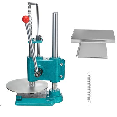 Manual Pizza Dough Press Machine, 9.5inch/24cm Household Pizza Pastry, Stainless Steel Pizza Presser, Commercial Chapati Sheet Pizza Crust Press Plate, Height Adjustable Pizza Forming Machine