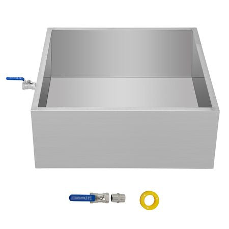 Maple Syrup Evaporator Pan 24x24x9.5 Inch Stainless Steel Maple Syrup Boiling Pan with Valve