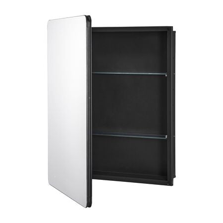 Medicine Cabinet, 24 x 30 inch, Medicine Cabinet for Bathroom with Mirror, Aluminum Frame Bathroom Wall Cabinet, 2-layer Adjustable Shelves, Recessed & Wall-mounted Installation