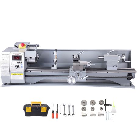 Metal Lathe, 210x720 Mini Lathe Machine, 2500 RPM Variable Speed Change, 750W Precision Mini Lathe, Metal Working Lathe with Brushless Motor, Milling Machine for Various Metal Turning