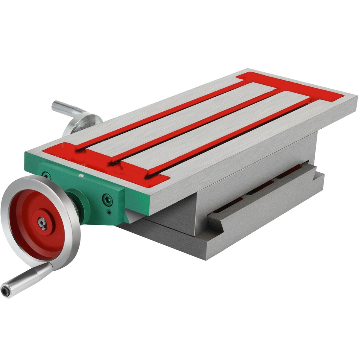 Milling Working Table 17.7 X 6.7 Inch, Compound Milling Machine Work Table 2 Axis 4 Ways Move, Multifunction Milling Working Table Heavy-duty Structure,for Milling and Drilling Machine