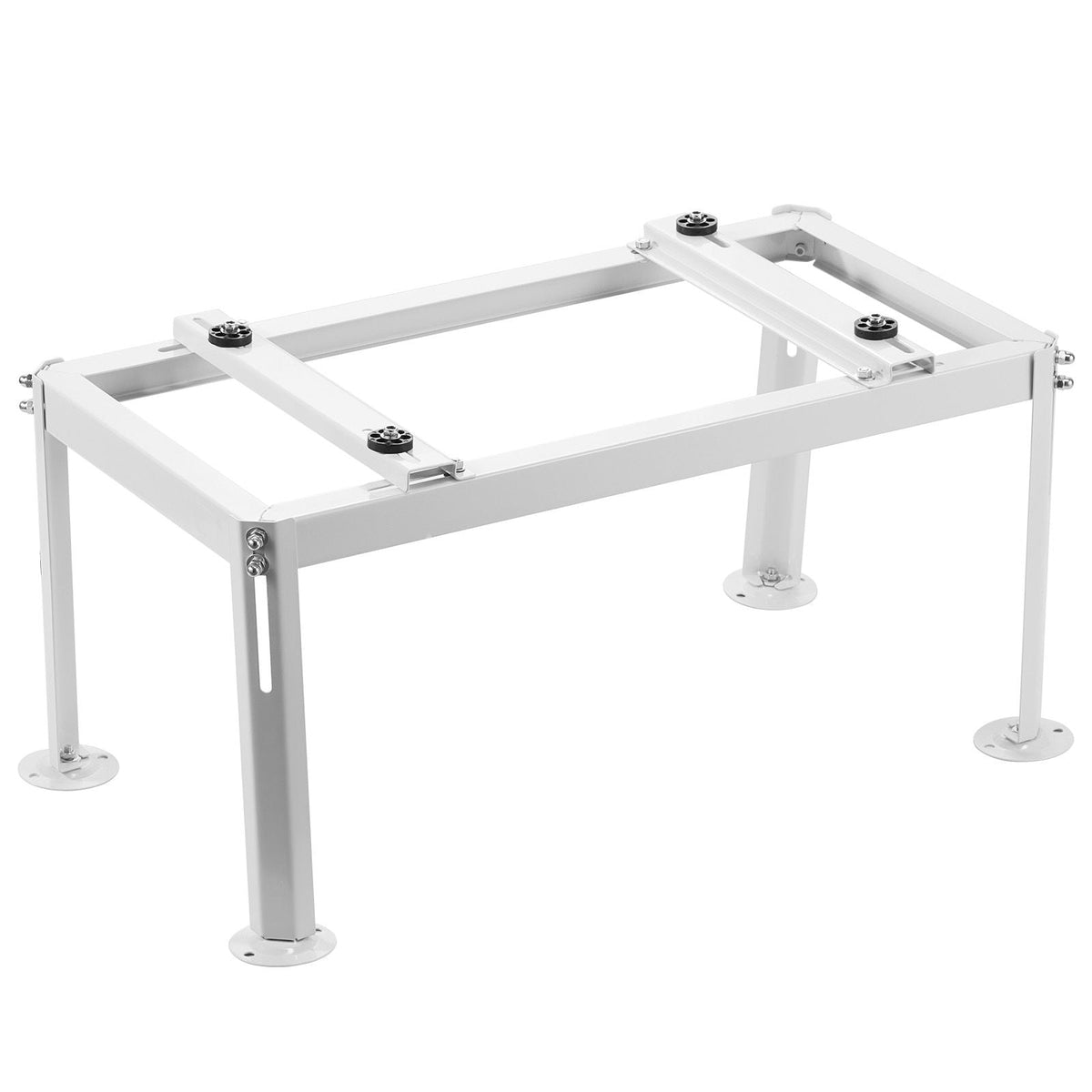 Mini Split Ground Stand, Adjustable Anti-Vibration Mini Split Stand for 9000-24000 BTU Ductless Air Conditioner Heat Pump, Heavy Duty AC Base Bracket Floor Mount w/ 441LBS Max. Load Capacity