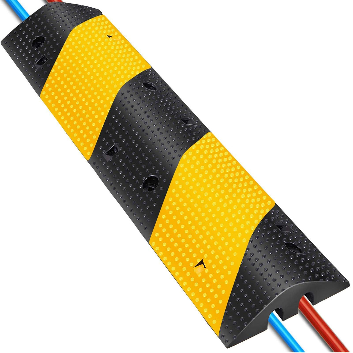 Modular Rubber Traffic Speed Bump 2 Channel Cable Protector Ramp