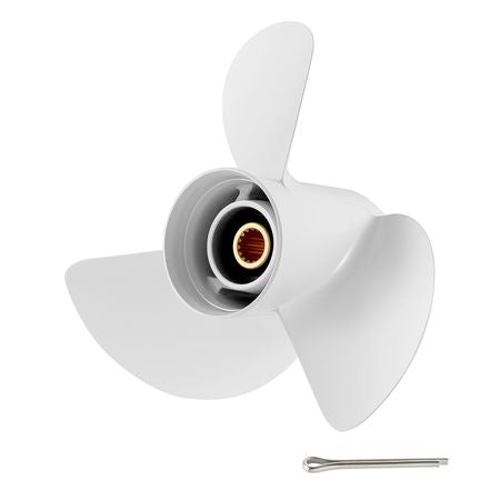 Outboard Propeller, Upgrade OEM 15 Spline Tooth Aluminum Outboard Boat Propeller Fit Yamaha Engines 60-130 HP, 4-1/4" Gearcase, 3-Blade, RH (Right Hand Rotation), OEM Parts No. 6E5-45947-00-EL