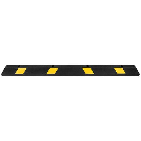Parking Stopper, 72 Inch Heavy Duty Parking Aid for Garage, Rubber Curb Garage Floor Stopper with Reflective Strips, Vehicles Gadgets for Cars Vans Trucks Tire Wheel Guide Block Stops Bumpers