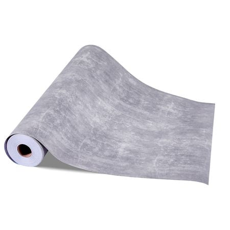 Peel and Stick Wallpaper, 15.7 x 590.5 inch Contact Paper Waterpoof Self Adhesive, Easy to Clean Wall Decorative Vinyl Roll for Bedroom Kitchen Bathroom Office,Dark Gray Industrial Style
