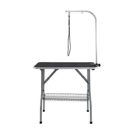 Pet Grooming Table Arm with Clamp, 36''x24'' Dog Grooming Station, Foldable Pets Grooming Stand for Medium and Small Dogs, Free No Sit Haunch Holder with Grooming Loop, Bearing 330lbs