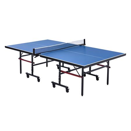 Ping Pong Table, Professional Table Tennis Game, Indoor MDF Portable Table Tennis Table, Foldable Ping Pong Table with Quick Clamp Net and Lockable Wheel, 10 Minute Easy Assembly, 18mm Tabletops