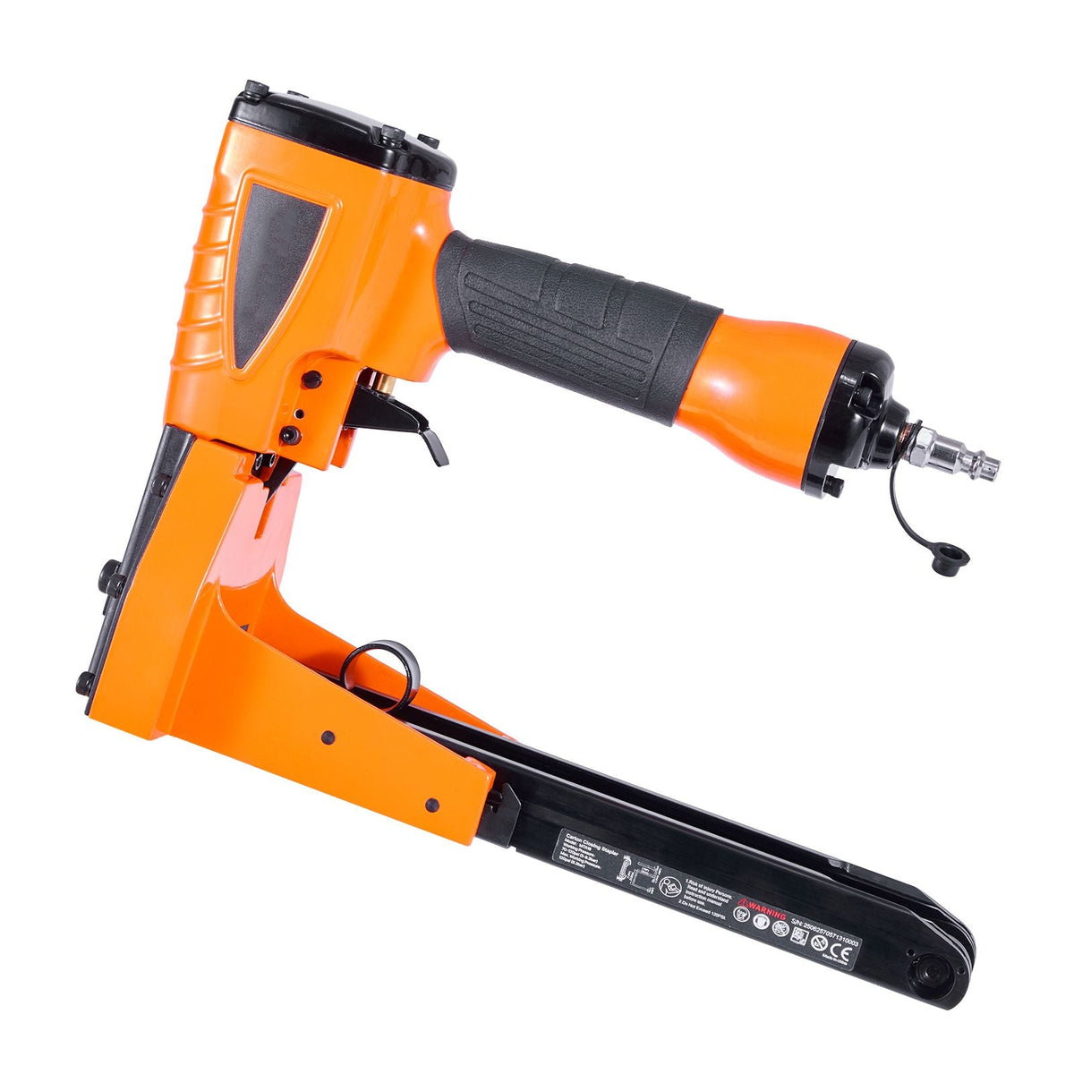 Pneumatic Carton Closing Stapler, 13 Gauge Pneumatic Cardboard Staple Gun for 1-3/8 inch Crown 5/8" & 3/4" Length, Depth-Adjustable 70-120 PSI Air Staple Gun for Boxes Carton Closing, Packaging