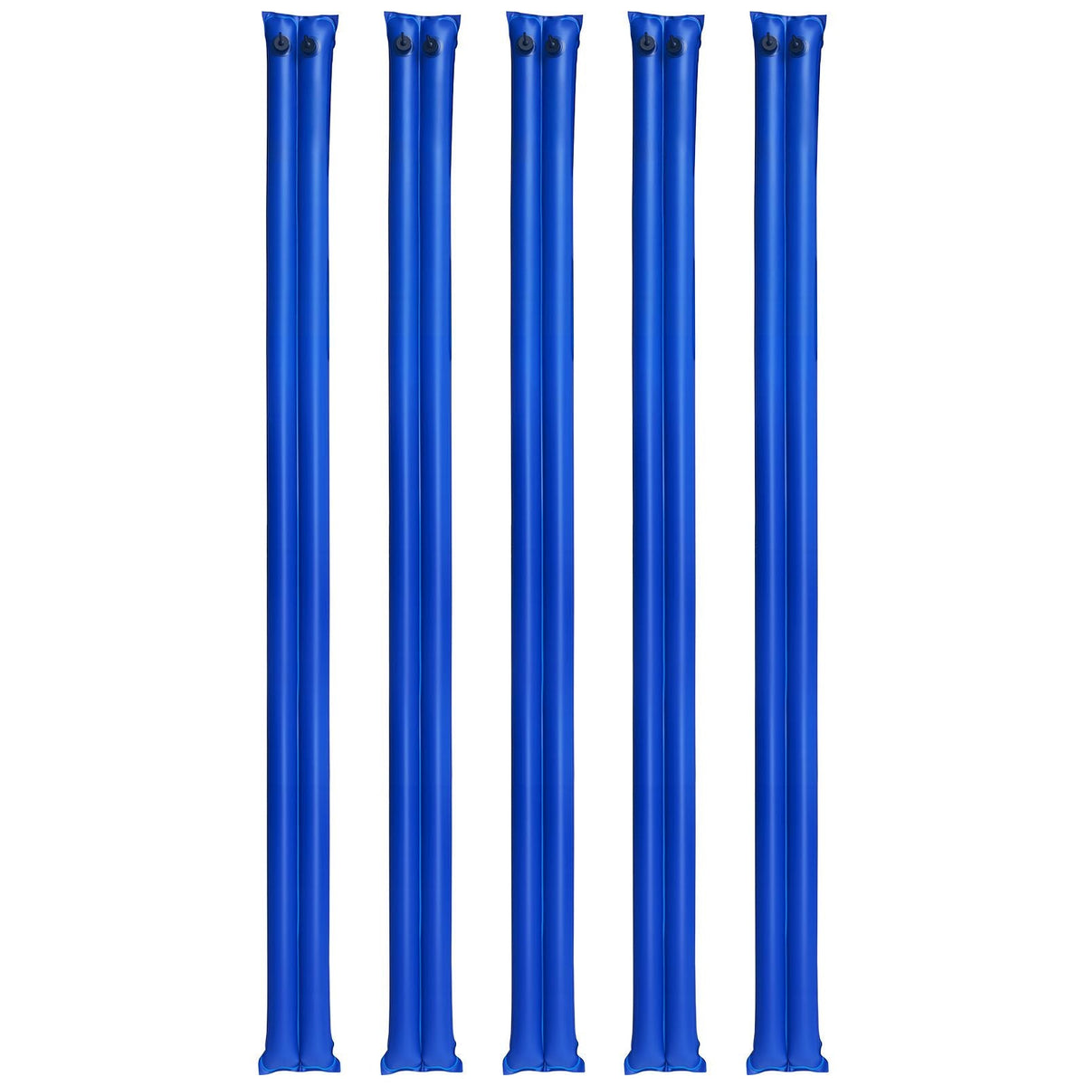 Pool Cover Water Bags, 5 Packs 10 Ft, Double Chamber Pool Cover Water Tubes, 0.4mm Thick PVC Bags Weights with Leakproof Screw Cap, for Inground Swimming-Pool Covers Winter Closing, Blue
