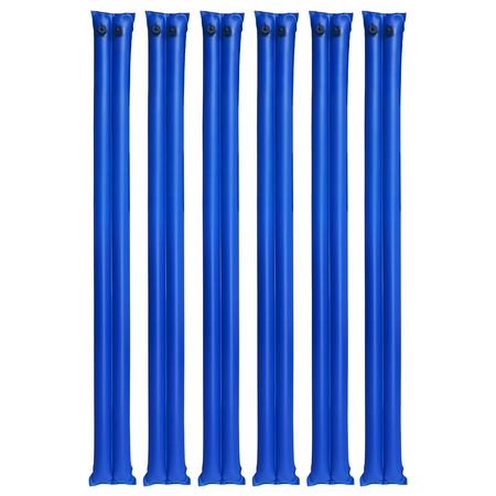 Pool Cover Water Bags, 6 Packs 8 Ft, Double Chamber Pool Cover Water Tubes, 0.4mm Thick PVC Bags Weights with Leakproof Screw Cap, for Inground Swimming-Pool Covers Winter Closing, Blue