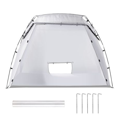 Portable Paint Booth, Larger Spray Paint Tent with Built-in Floor & Mesh Screen, Painting Tent Station for Furniture DIY Hobby Tool, 7.5x5.2x5.2ft Spray Paint Shelter