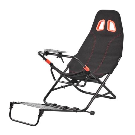 Portable Racing Wheel Stand, Foldable & Adjustable Steering Sim Wheel Stand, 18.5 in Seat Inner Width, Compatible with Logitech G923/G920/G29, Thrustmaster T248P, Fanatec, Hori, Mad Catz, Black