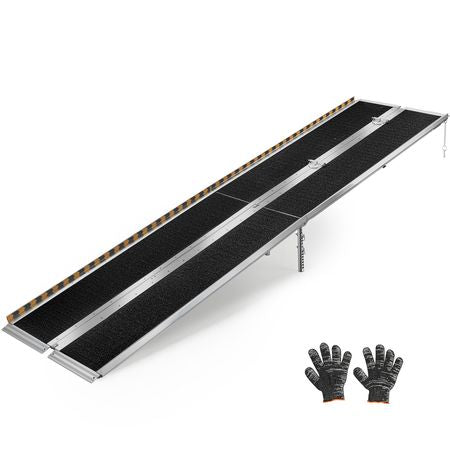 Portable Wheelchair Ramp, 10FT, Non-Slip Aluminum Folding Handicap Ramp for Wheelchair, 800 lbs Capacity, Door Threshold Ramps for Home Steps, Stairs, Entry, Threshold, Doorways, Scooter, Curbs