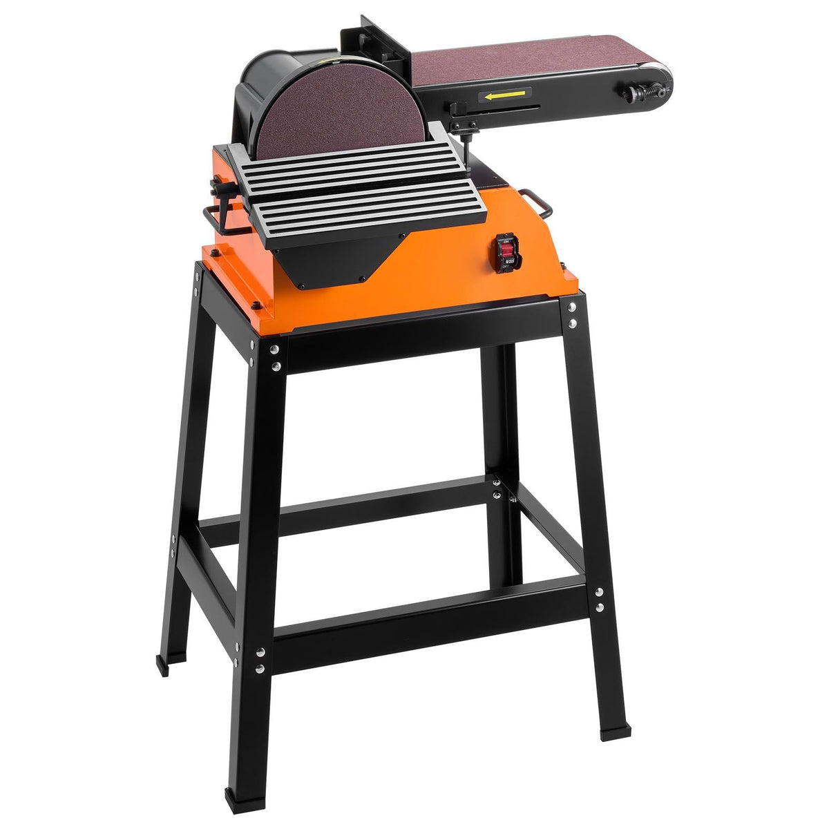 Professional Belt Sander with Stand, 9" Disc & 6" x 48" Belt Sander Combo, 800W Sanding Machine with 0 - 45° Adjustable Worktable for Woodworking, Furniture Refinishing, Knife Sharpening