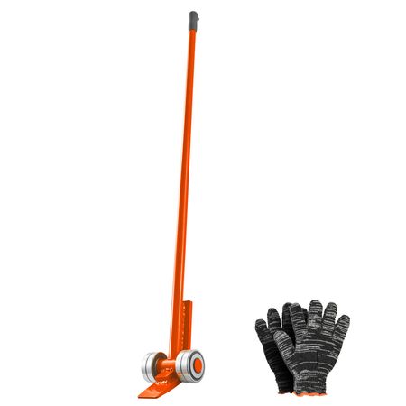 Prylever Bar, 6600 lbs Weight Capacity, 56 Inch Carbon Steel Handle Lever Dolly, Pry Lever Bar with Wheels for Large Pallets, Heavy Items, Concrete Blocks, Heavy Duty Equipment Handling