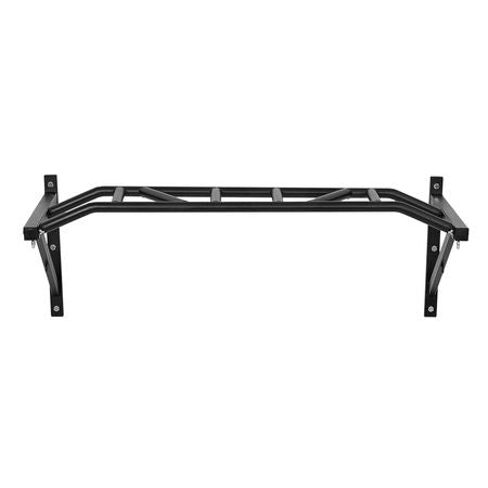 Pull Up Bar, Multi-Grip Wall Mounted Pull Ups, 50 in Width Multifunctional Chin Up Training Station, Heavy Duty Steel Upper Body Workout Bars with Hangers, 440 lbs Weight Capacity, for Home Gym