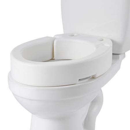 Raised Toilet Seat, 300 lbs Load Capacity, 3.5-Inch Lift Height, Commode Elevated Toilet Seat Riser with Enlarged Opening for Seniors, Elderly, Handicap, Disabled, Adults, Fits Elongated Bowl