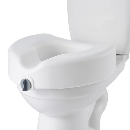 Raised Toilet Seat, 350 lbs Capacity, 5-Inch Lift Height, Commode Elevated Toilet Seat Riser with Enlarged Opening for Seniors, Elderly, Handicap, Disabled, Adults, Fits Elongated & Round Bowl