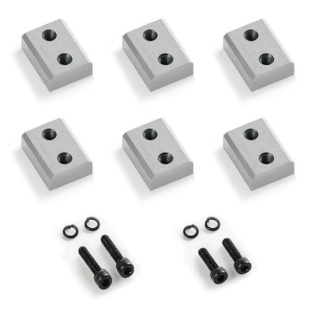 Rebar Cutter Blades, 6 Pcs Replacement Jaw Blades for 1-1/8 Inch 28mm #9 Electric Rebar Cutter, Double-sided, CR12MOV High-Hardness Steel, Fast Efficient with Screws and Spring Washer