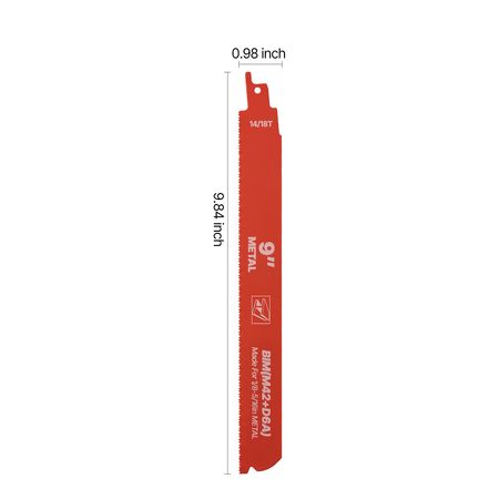 Reciprocating Saw Blades, 25 Pack, 14/18 TPI Bi-Metal Reciprocating Saw Blade Set with Universal Shank, Sharp Teeth for Fast and Smooth Cuts, for Cutting 1/8-5/16 inch Medium Metals, Orange