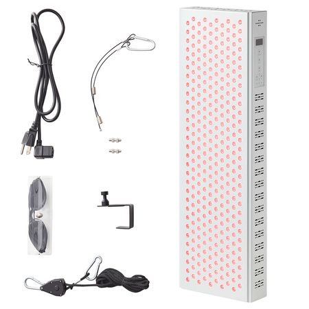 Red Light Therapy for Whole Body, 300 Dual-Chip LEDS, 10Hz/40Hz Pulse, 3 Timing Setting, Red 660nm & Near Infrared 850nm Light Therapy Panel for Pain Relief, Wound Healing, Skin Health, 300W