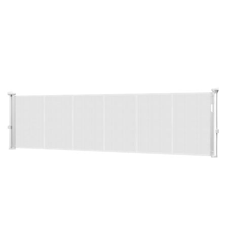 Retractable Baby Gate, 34 inch Tall, Extends up to 110 inch Wide, Retractable Gate for Kids or Pets, Mesh Material, Easy to Install for Indoor Stairs, Doorways, Hallways, Playrooms, White