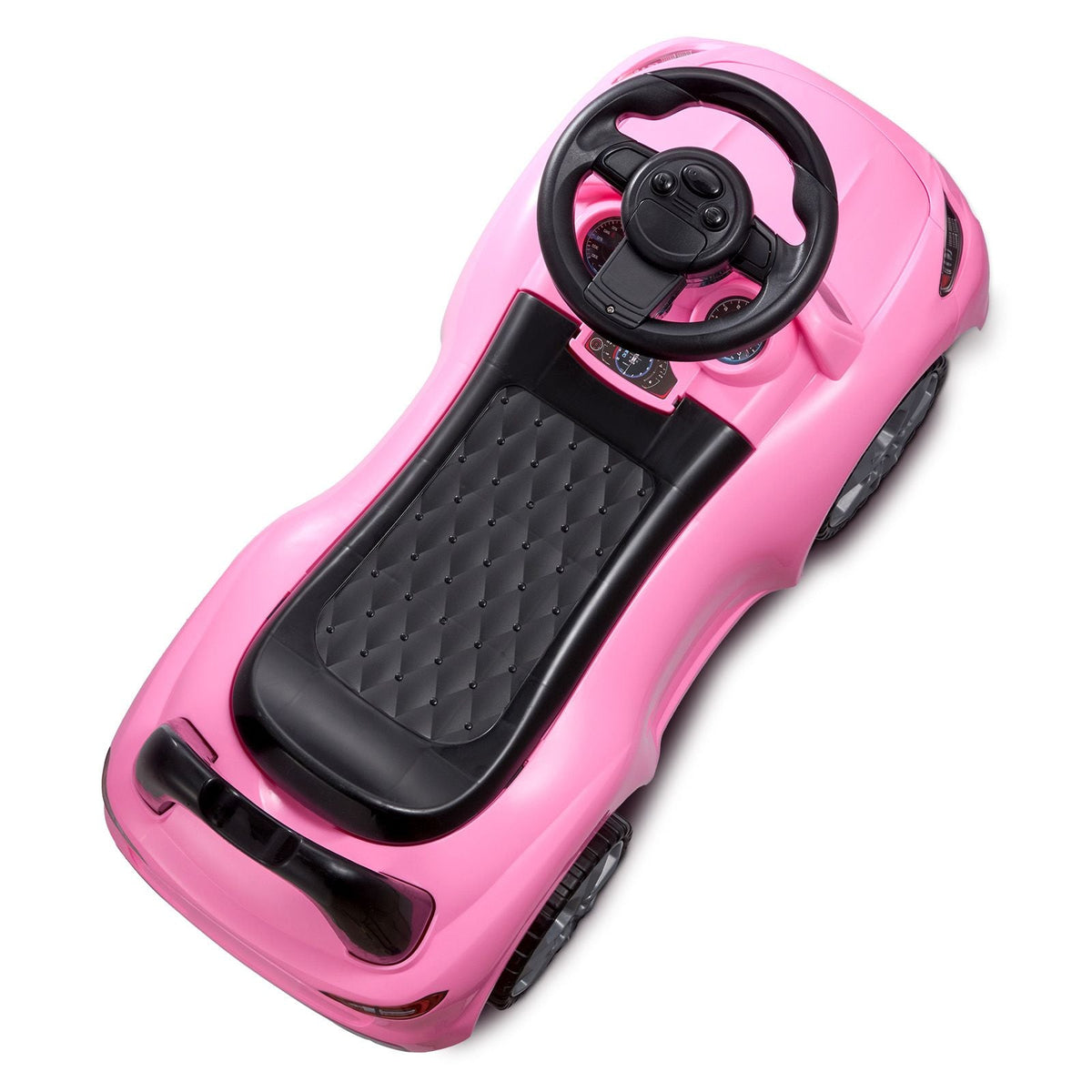 Ride On Push Car for Toddlers, Ages 1-3, Ride Racer, Sit to Stand Toddler Ride On Toy, Classic Kids Ride On Car with Music Steering Wheel & Under Seat Storage, Ride On Toy for Boys Girls, Pink