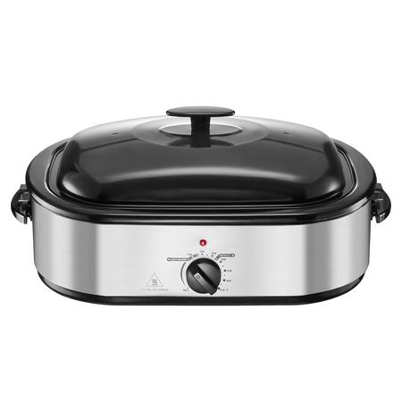 Roaster Oven, 14QT Fast-Cooking Turkey Roaster, 150-450 Fahrenheit Adjustable Temp Electric Roasting Pan with Self-Basting Lid, Roasting Lift-Out Rack, Defrost & Warm Function, Fits 18lb Turkey