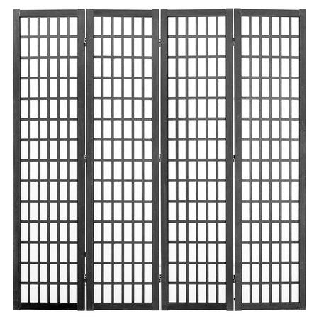 Room Divider, 4 Panel Japanese Room Divider, Wood Folding Privacy Screen Indoor, Japanese Partition Dividers Portable Decoration Screens, for Room Separation Home Office Restaurant & Bedroom
