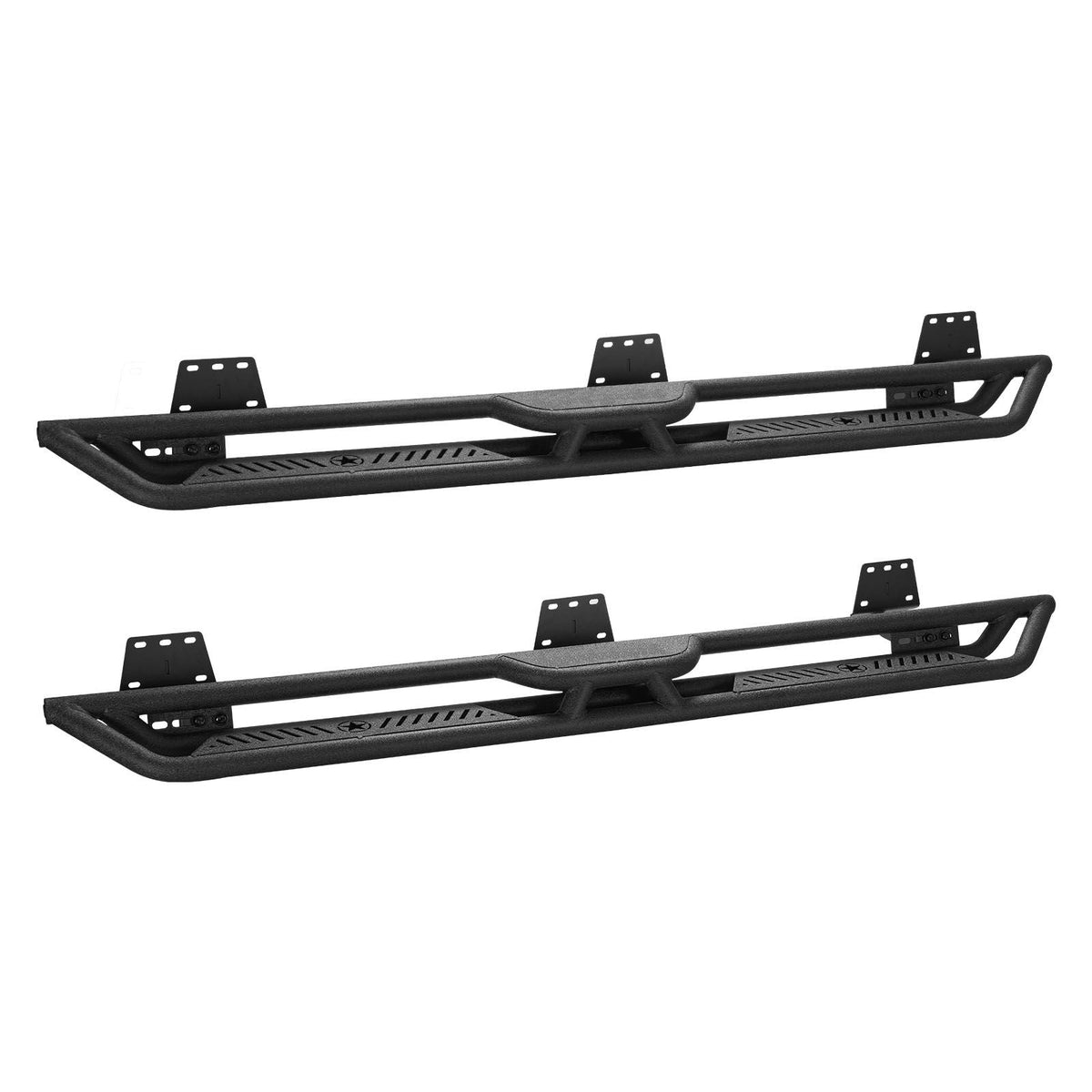Running Boards, 6 Inches Side Steps Compatible with 2019-2025 Dodge Ram 1500 Crew Cab(Not Fit 2019-2025 1500 Classic), Black Carbon Steel Nerf Bars, 550 lbs Load Capacity