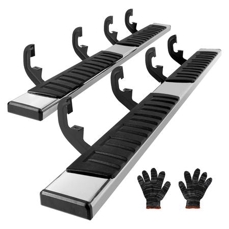 Running Boards, 6" Step Bars Compatible with 2019-2023 Chevy Silverado/GMC Sierra 1500/2020-2024 Silverado/Sierra 2500/3500HD Crew Cab, 201 Stainless Steel Side Steps Nerf Bars, 500LBS, 2 Piece