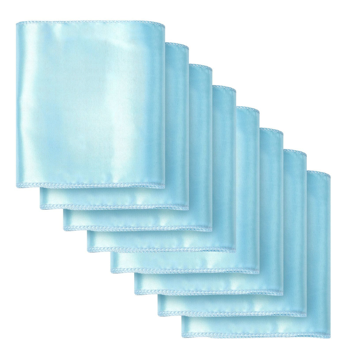 Satin Chair Sashes Bows, 100PCS Chair Ribbon Ties Back Sash, 7 x 108 inch, Light Blue Wedding Reception Decoration, for Wedding Ceremony Baby Shower Party Events Banquet Chair Cover Decoration