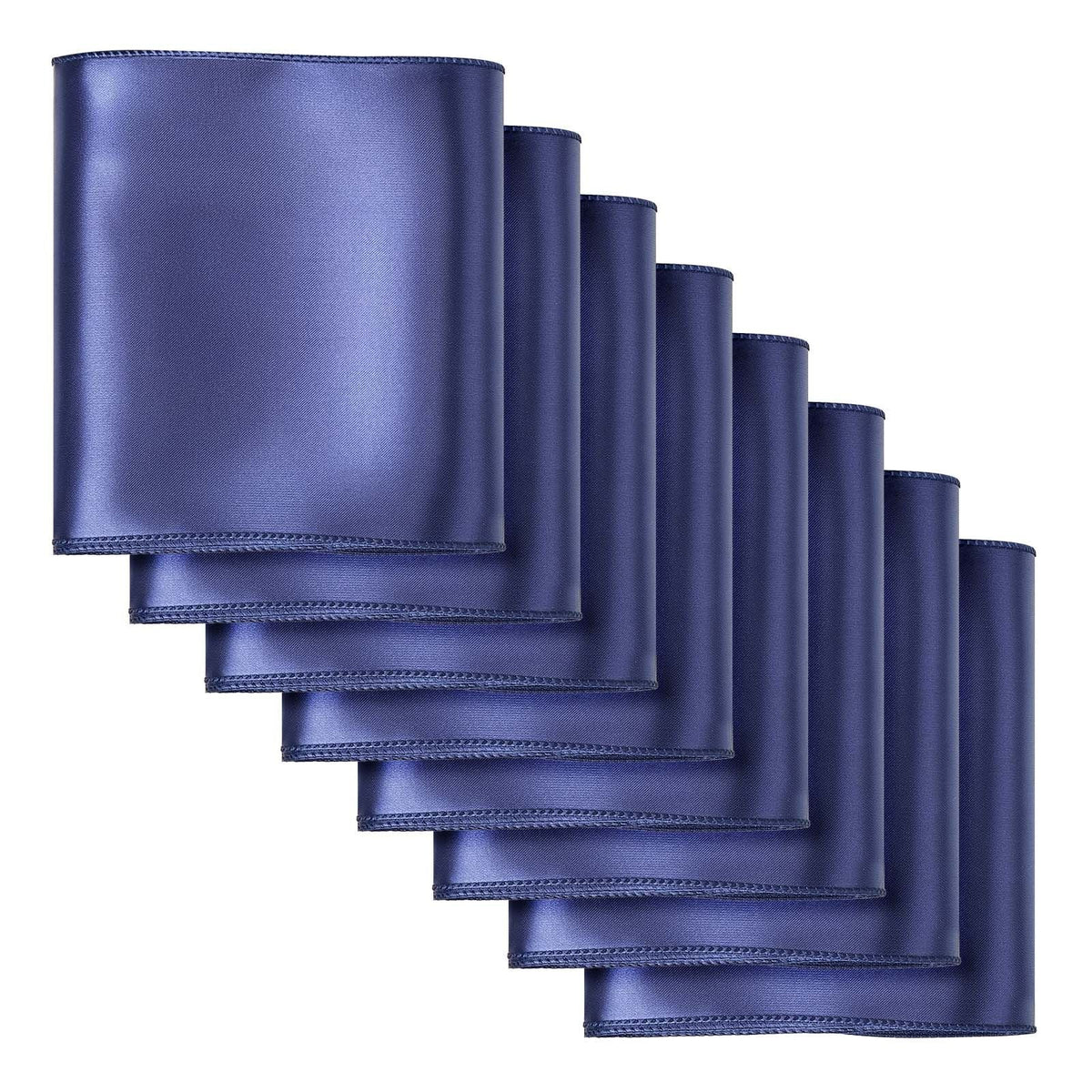 Satin Chair Sashes Bows, 50PCS Chair Ribbon Ties Back Sash, 7 x 108 inch, Navy Blue Wedding Reception Decoration, for Wedding Ceremony Baby Shower Party Events Banquet Chair Cover Decoration