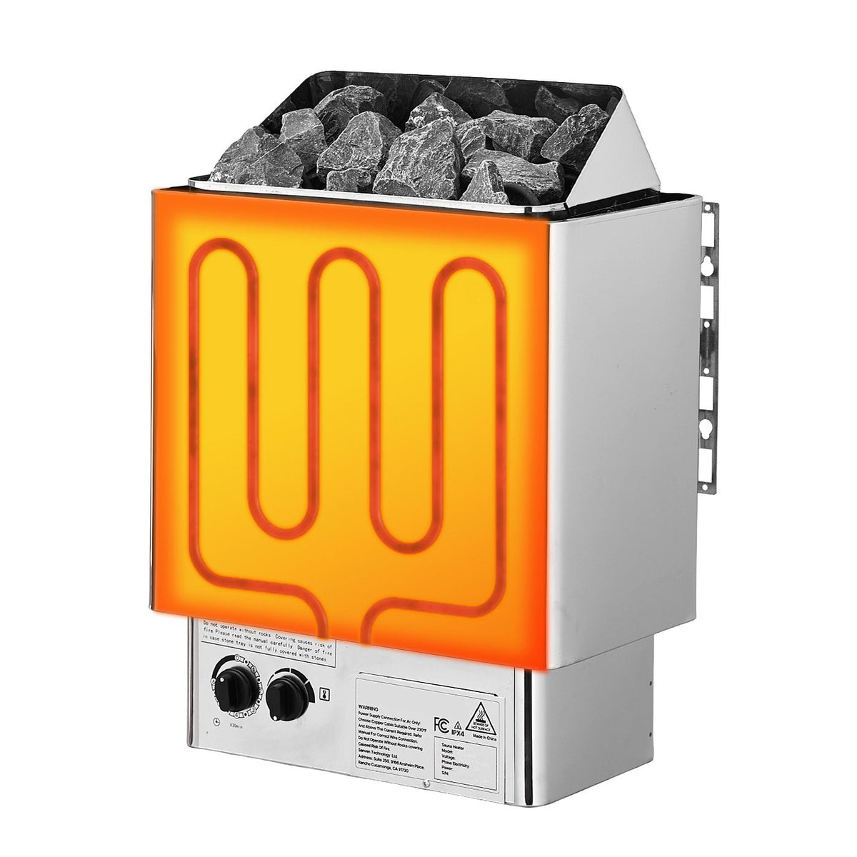 Sauna Heater, 4.5KW 240V Electric Sauna Stove, Dry Steam Bath Saunas Stove with Pre-Drilled Bracket, Fit 105 to 210 CU.FT Saunas Rooms, Steam Bath Stoves for Home, Commercial, Leisure Venues