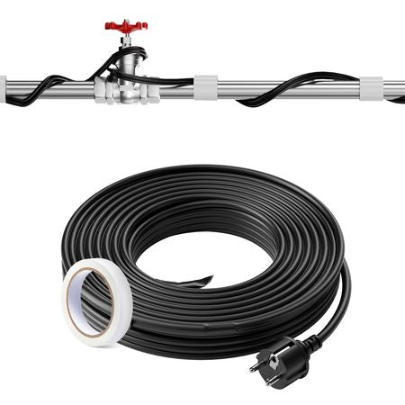 Self-Regulating Pipe Heating Cable, 60-feet 5W/ft Heat Tape for Pipes Freeze Protection, Protects PVC Hose, Metal and Plastic Pipe from Freezing, 120V