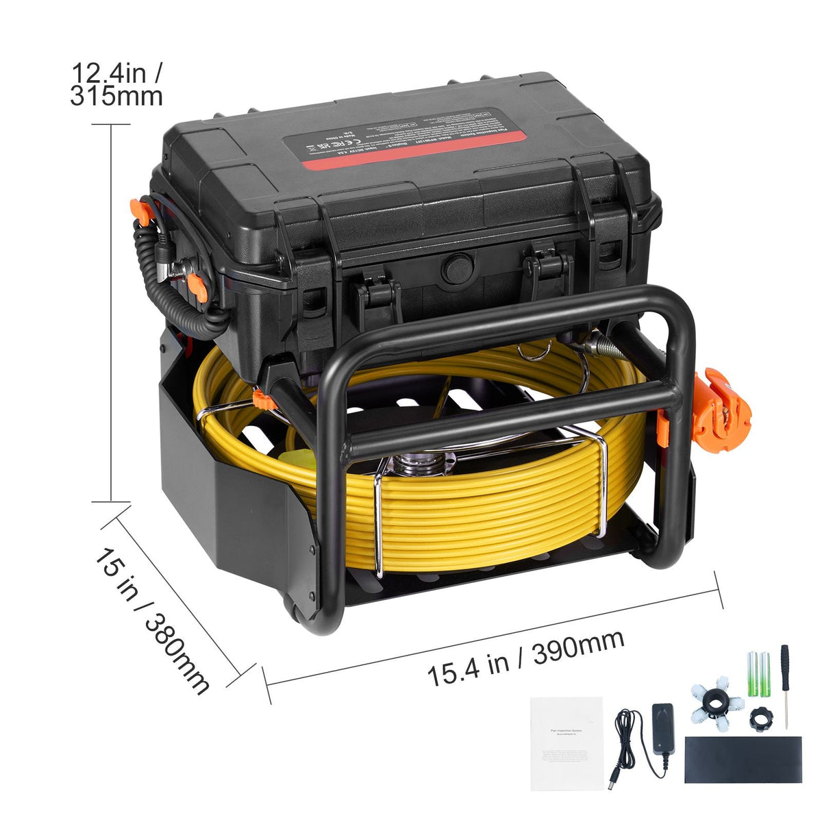 Sewer Camera, 230 ft/70m, Self-Leveling Drain Camera with 512Hz Transmitter, Distance Counter, 9" Screen 1080P HD Snake Plumbing Camera with Light-12 LED & 32GB Card for Duct Pipe