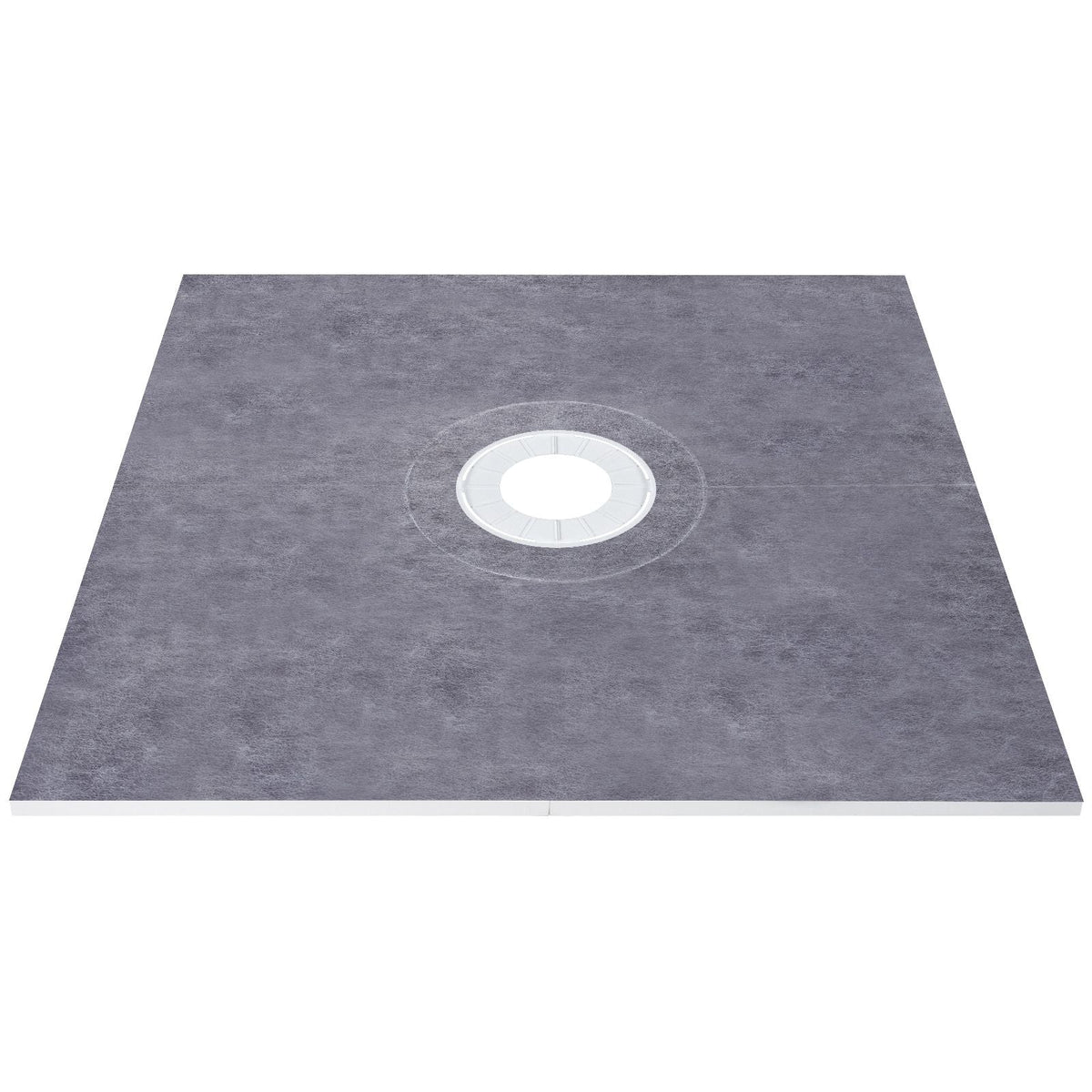 Shower Curb Kit, 48\"x48\" Watertight Shower Curb Overlay with 4\" ABS Central Bonding Flange, 4\" Stainless Steel Grate, 2 Cuttable Shower Curb and Trowel, Shower Pan Slope Sticks Fit for Bathr