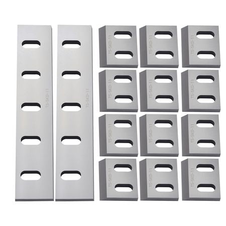 Shredder Blades, Alloy Steel Shredder Machine Blade Kit with 12 Rotating and 2 Fixed Blades, High-Hardness SKD-11 Blade, Compatible with Model 400 Plastic Grinder, for ABS, PP, PVC & Nylon