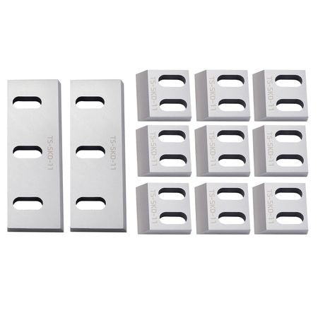 Shredder Blades, Alloy Steel Shredder Machine Blade Kit with 9 Rotating and 2 Fixed Blades, High-Hardness SKD-11 Blade, Compatible with Model 180 Plastic Grinder, for ABS, PP, PVC & Nylon