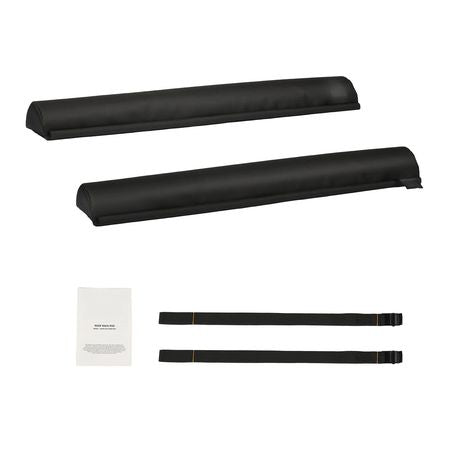 Soft Roof Rack Pads, 28" Universal Car Roof Rack Pads for Various Crossbars, 88LBS Load Capacity Luggage Kayak Carrier with 2 Tie Down Straps & Velcros for SUPs Canoes Snowboards Paddle Boards
