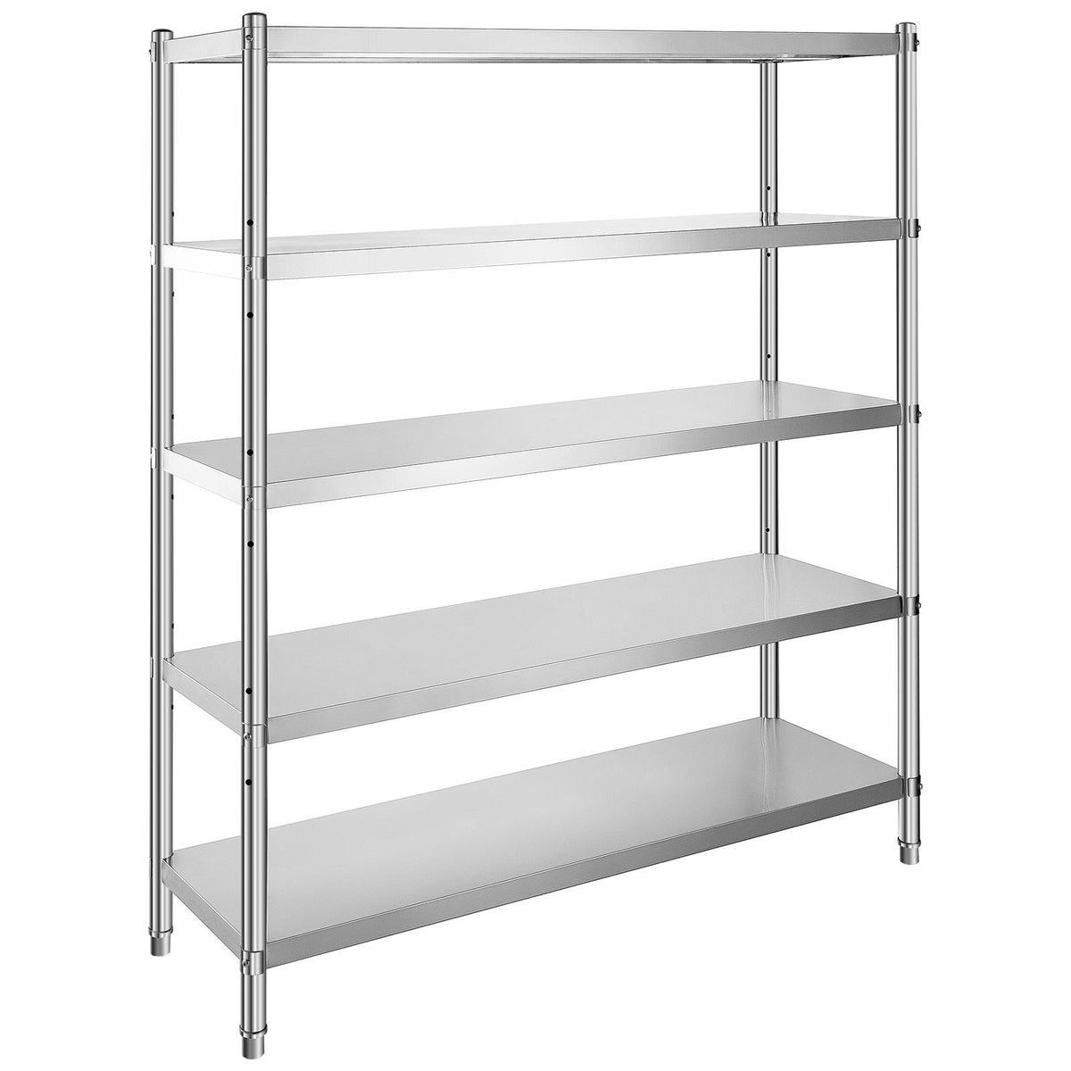 Stainless Steel Shelving 60x18.5 Inch 5 Tier Adjustable Shelf Storage Unit Stainless Steel Heavy Duty Shelving for Kitchen Commercial Office Garage Storage 330lb Per Shelf