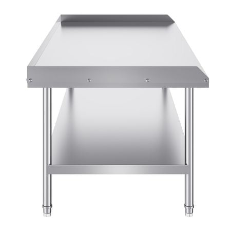 Stainless Steel Work Table, 30 x 60 x 26 Inch Commercial Food Prep Worktable, 3-Sided Backsplash Heavy Duty Prep Worktable, Metal Work Table for Restaurant Home Hotel