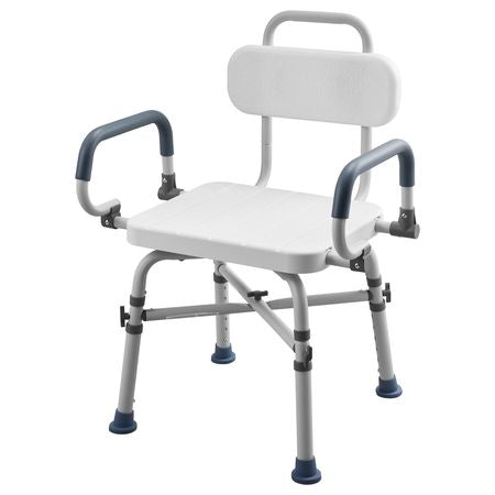 Swivel Shower Chair with Arms and Back, 500 lbs Heavy Duty Bench Seat for Inside Shower Stall and Bathtub, Height Adjustable Bathroom Bath Tub Seat for Adults, Seniors, Elderly and Disabled