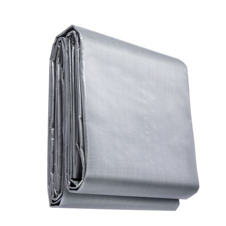 Tarp Waterproof 16x20 ft, Plastic Poly Tarp Cover 10 Mil, Multi Purpose Tear UV and Temperature Resistant Outdoor Tarpaulin with High Durability Reinforced Grommets (Silver/Brown)