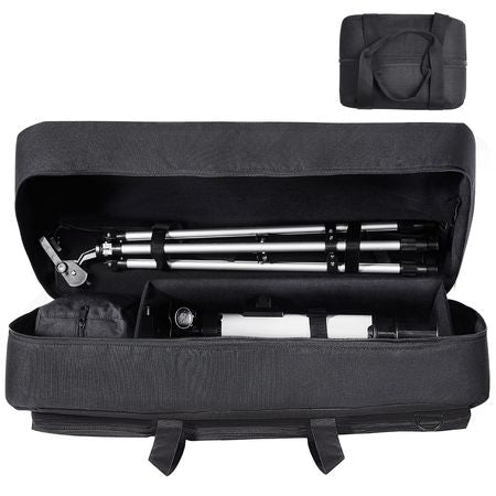 Telescope Case, 30', Telescope Storage Bag with Fixed Buckles, Multi-Pocket & Detachable Divider, Shock-Absorbent Telescope Travel Carrying Case for Optical Tube & Tripod, Counterweight Pocket